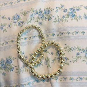 Elegant Gold Beaded Bracelet Set